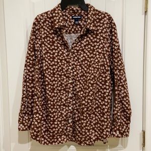 Lands End Flannel Blouse